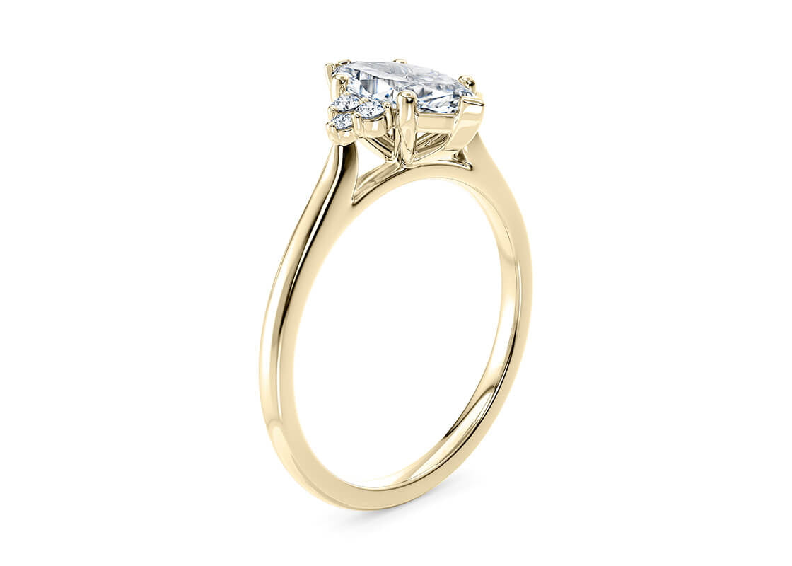 Rosa Vintage Yellow Gold 18k Marquise Engagement Ring
