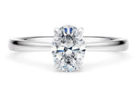 Starlight Solitaire Platinum Oval Engagement Ring