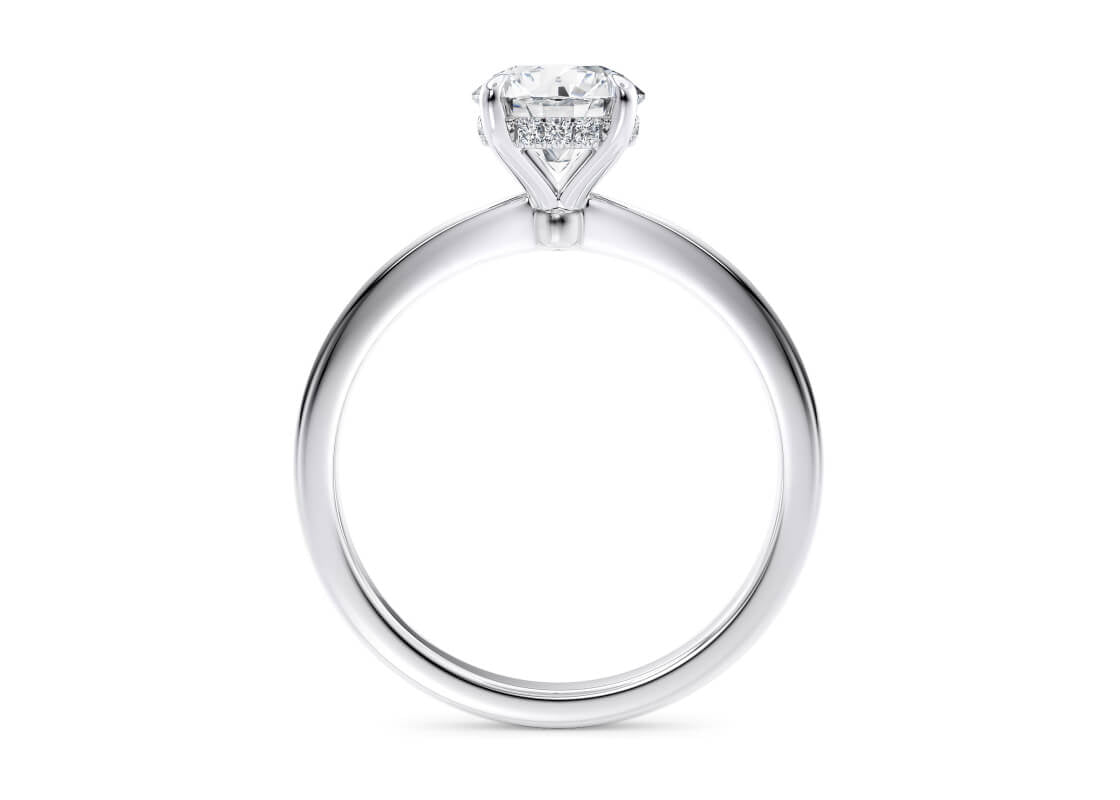 Starlight Solitaire Platinum Round Engagement Ring