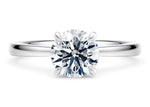 Starlight Solitaire Platinum Round Engagement Ring