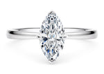 Starlight Solitaire Platinum Marquise Engagement Ring