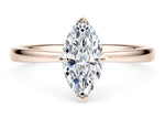 Starlight Solitaire Rose Gold 18k Marquise Engagement Ring