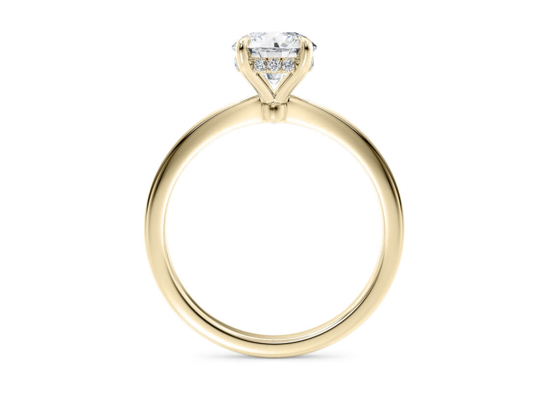 Starlight Solitaire Yellow Gold 18k Round Engagement Ring