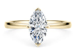 Starlight Solitaire Yellow Gold 18k Marquise Engagement Ring