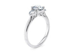 Valencia Trilogy Platinum Round Engagement Ring