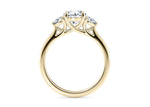 Valencia Trilogy Yellow Gold 18k Round Engagement Ring