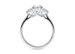 Valencia Trilogy Platinum Round Engagement Ring