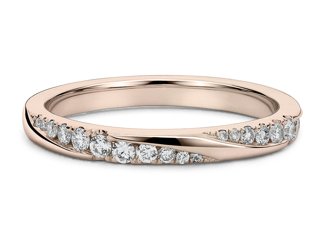 Valentine Rose Gold 18k Full Set Natural Eternity Ring
