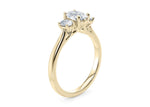 Venice Trilogy Yellow Gold 18k Oval Engagement Ring