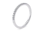 Vogue Lab Grown White Gold 18k Half Set Eternity Ring