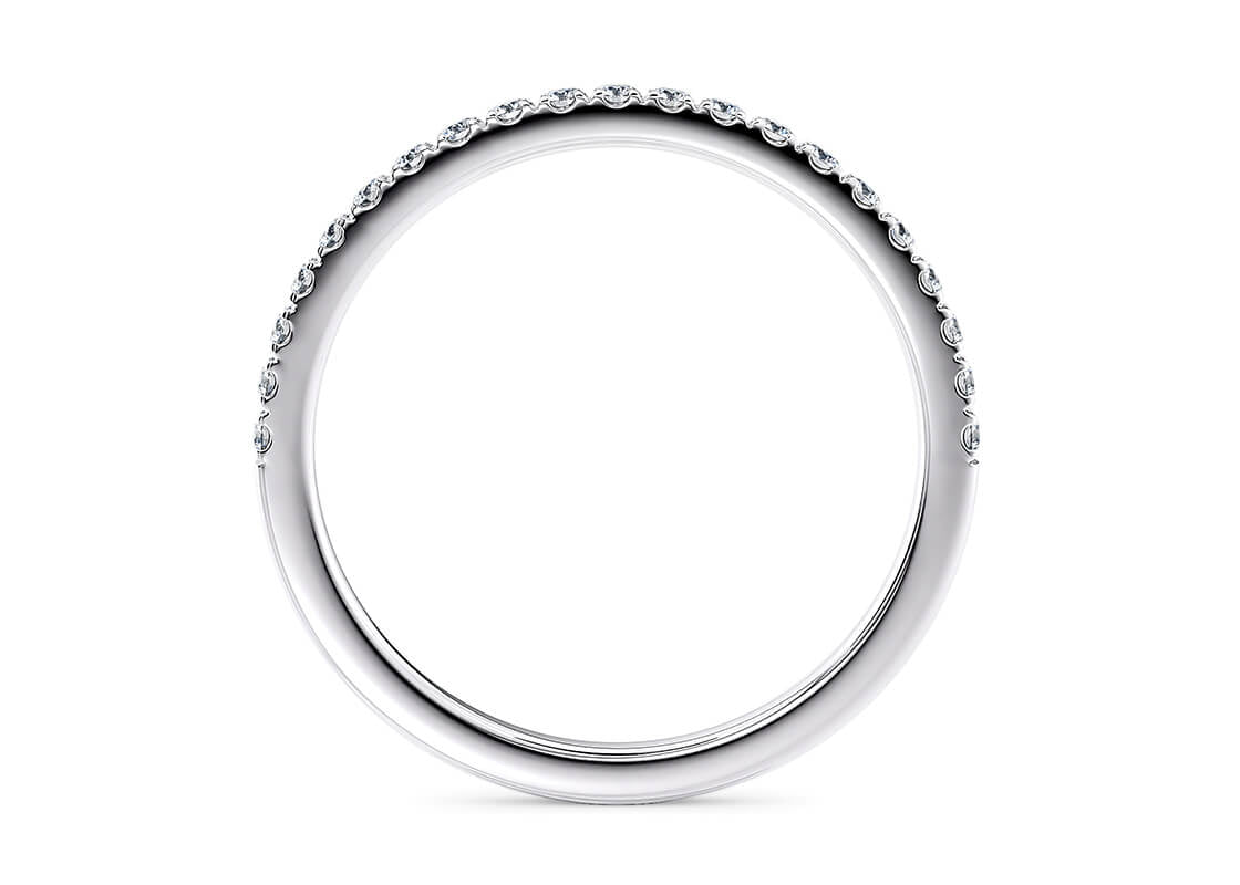 Vogue White Gold 18k Half Set Eternity Ring