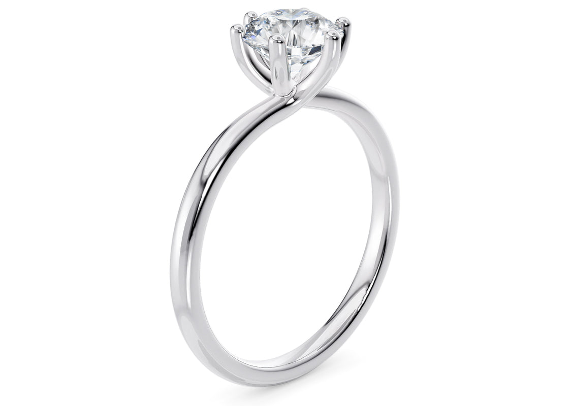 Zeta Solitaire White Gold 18k Round Engagement Ring