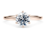 Zeta Solitaire Rose Gold 18k Round Engagement Ring